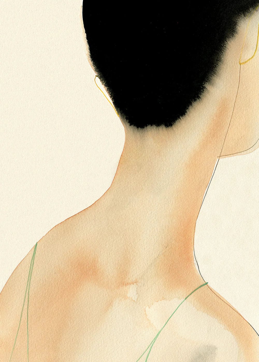 PAPER COLLECTIVE Poster Πόστερ, The Green Camisole, 30x40, Μπεζ/Μαύρο, Sustainable Paper, PAPER COLLECTIVE