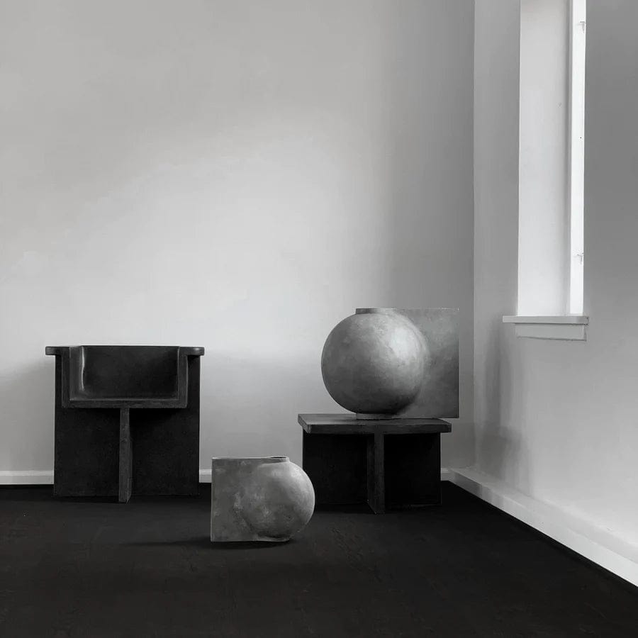 101 COPENHAGEN Coffee Table Τραπέζάκι Σαλονιού Brutus Σκούρο Καφέ-Μαύρο Σκυρόδεμα Από Ίνες H36xW60xL60 cm 101 COPENHAGEN