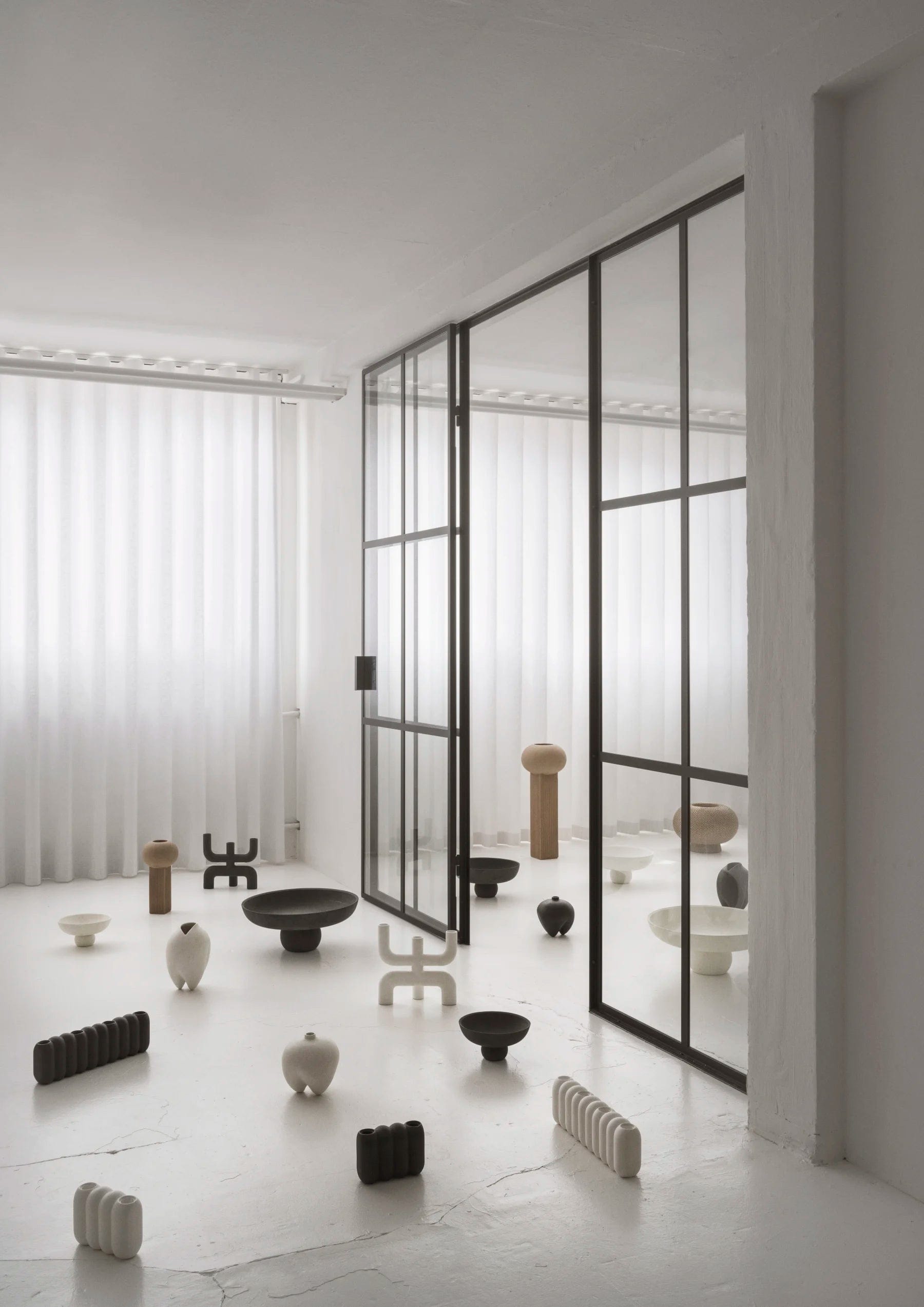 101 COPENHAGEN Διακοσμητικo Μπολ Baburu Medio Κεραμικό Διακοσμητικό Μπολ Άσπρο L30xW30xH15cm 101 COPENHAGEN