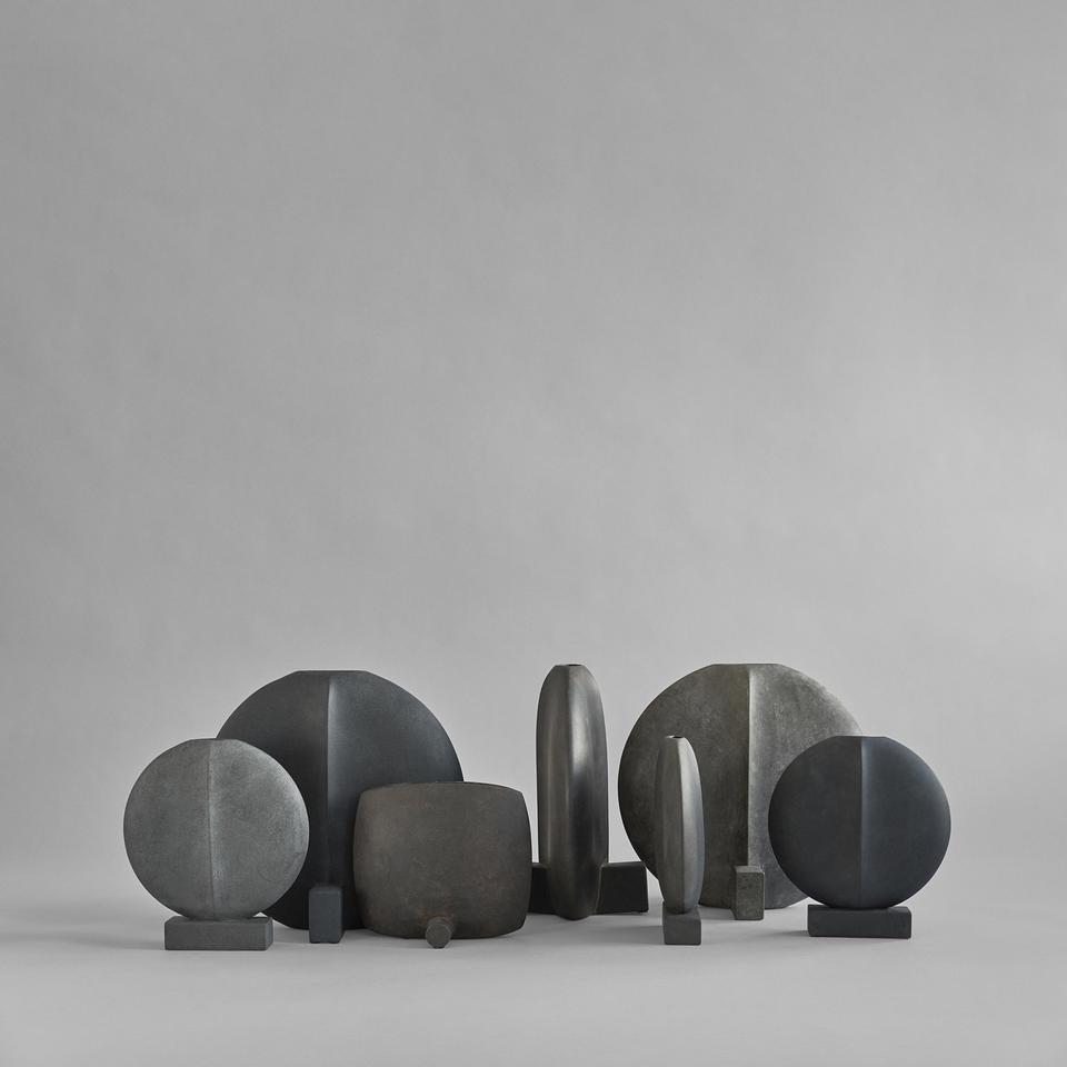 101 COPENHAGEN Βάζο Βάζο, Guggenheim, Mini, Καφέ/Μαύρο, Κεραμικό, 34x16,5x32cm, 101 COPENHAGEN