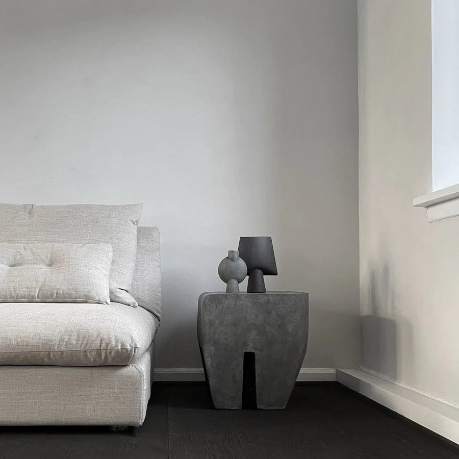 101 COPENHAGEN Σκαμπό Σκαμπό Sculpt Γκρί Σκυρόδεμα Από Ίνες L45xW45xH45 101 COPENHAGEN