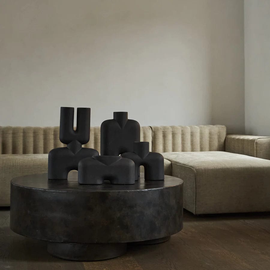 101 COPENHAGEN Coffee Table Τραπέζι Big Foot Big Σκούρο Καφέ Ινώδες Σκυρόδεμα L110xW110xH39 cm 101 COPENHAGEN