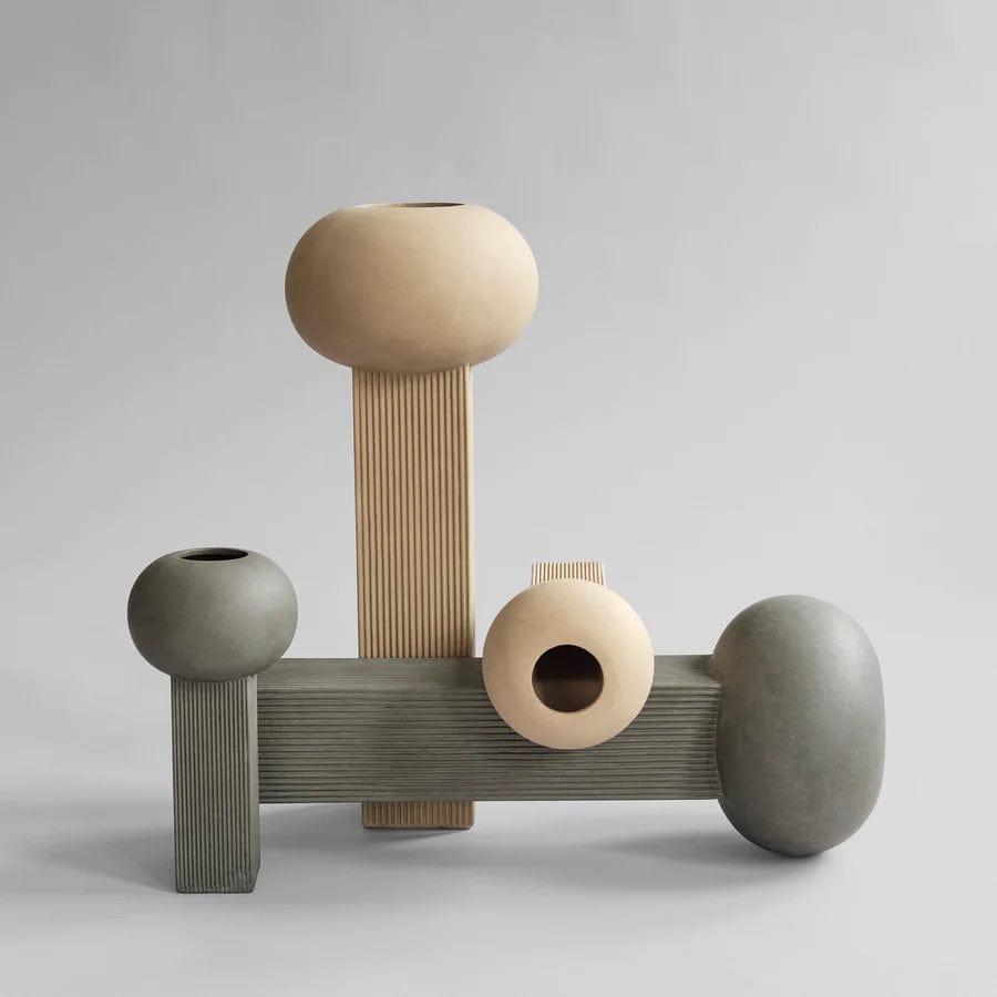 101 COPENHAGEN Βάζο Βάζο Empire Big Κεραμικό Γκρί L24xW24xH59.5 cm 101 COPENHAGEN