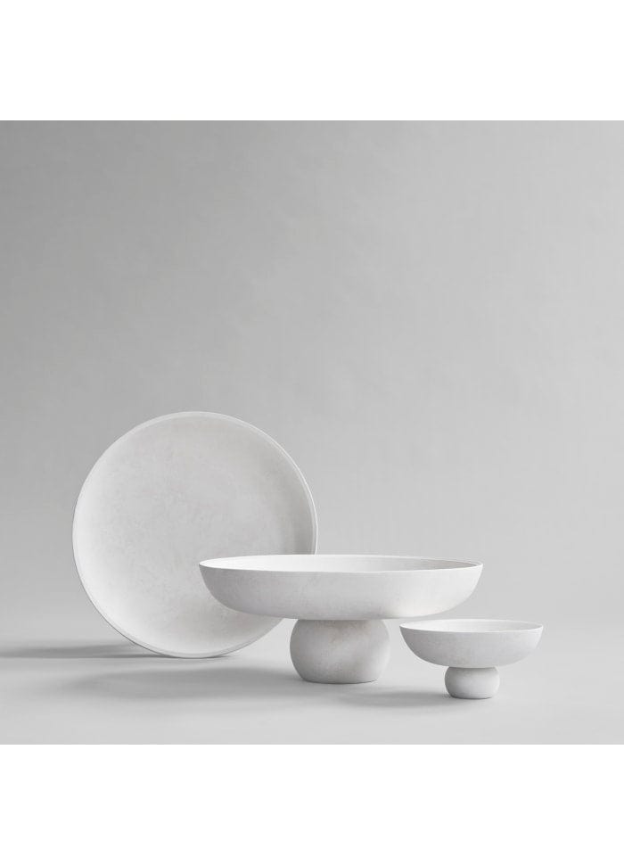 101 COPENHAGEN Διακοσμητικo Μπολ Baburu Medio Κεραμικό Διακοσμητικό Μπολ Άσπρο L30xW30xH15cm 101 COPENHAGEN