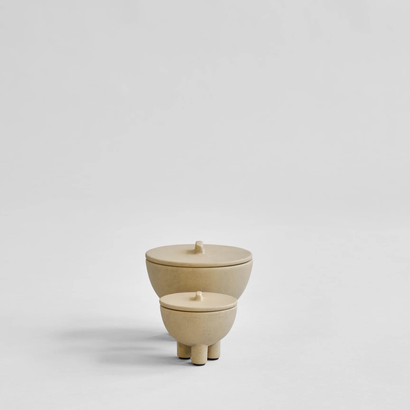 101 COPENHAGEN Διακοσμητικo Μπολ Duck Jar, Medio Κεραμικό Διακοσμητικό Δοχείο με Καπάκι Μπεζ10x12x12cm,101 COPENHAGEN