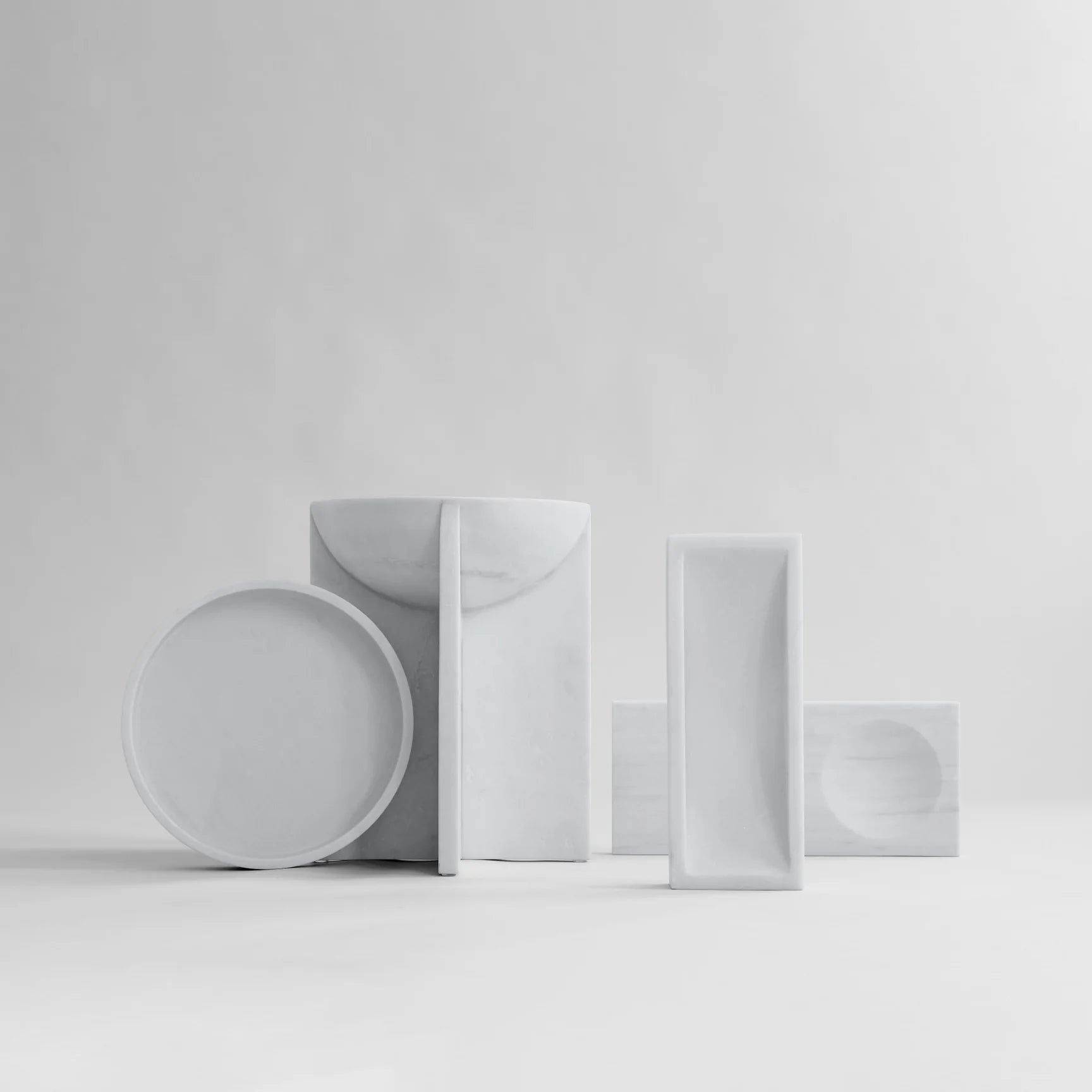 101 COPENHAGEN Coffee Table Τραπέζι Cross Μαρμάρινο Άσπρο L35xW35xH45 cm 101 COPENHAGEN