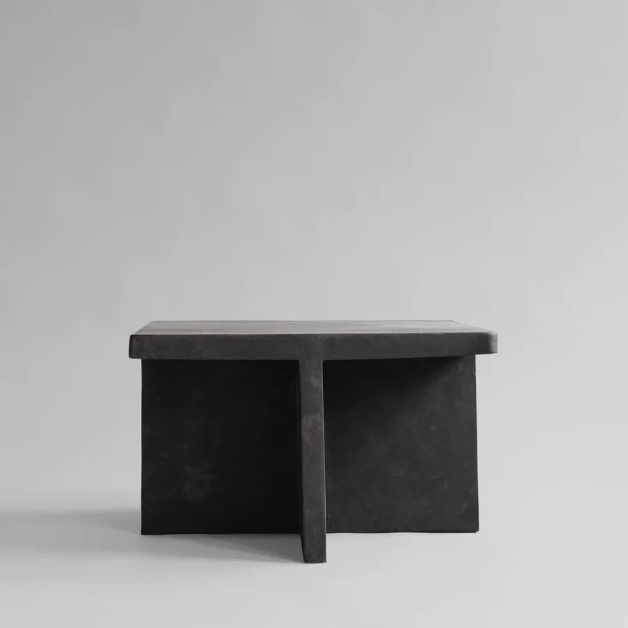 101 COPENHAGEN Coffee Table Τραπέζάκι Σαλονιού Brutus Σκούρο Καφέ-Μαύρο Σκυρόδεμα Από Ίνες H36xW60xL60 cm 101 COPENHAGEN