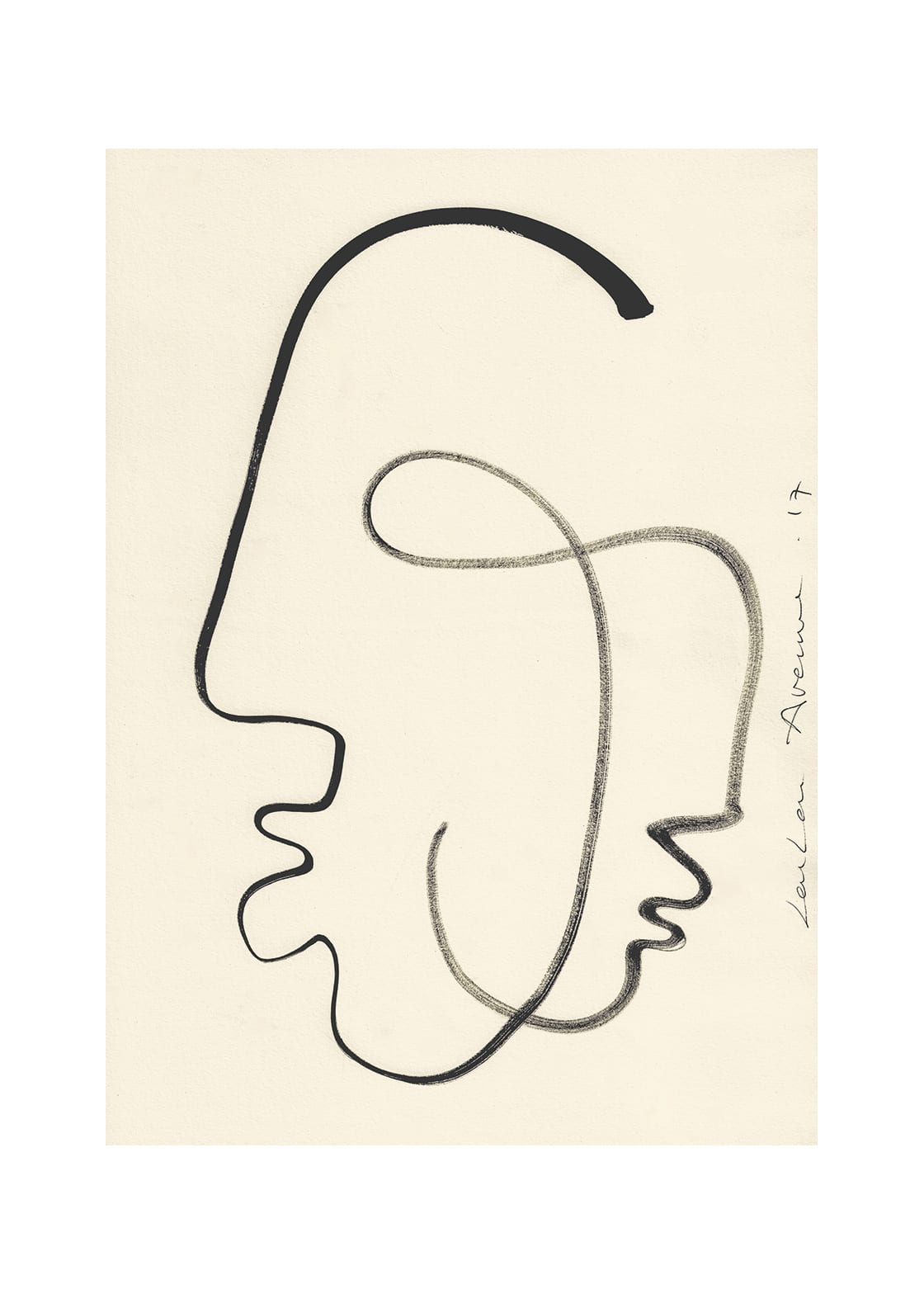 THE POSTER CLUB Poster Πόστερ, One Soul, LouLou Avenue, (50x70) cm, Μαύρο/Εκρού, Sustainable Paper, THE POSTER CLUB