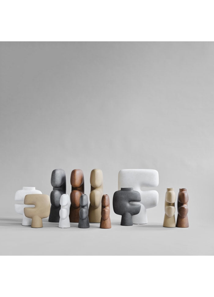 101 COPENHAGEN Βάζο Βάζο, Tribal, Mini, Mπεζ Κεραμικό, 25x8x20cm, 101 COPENHAGEN