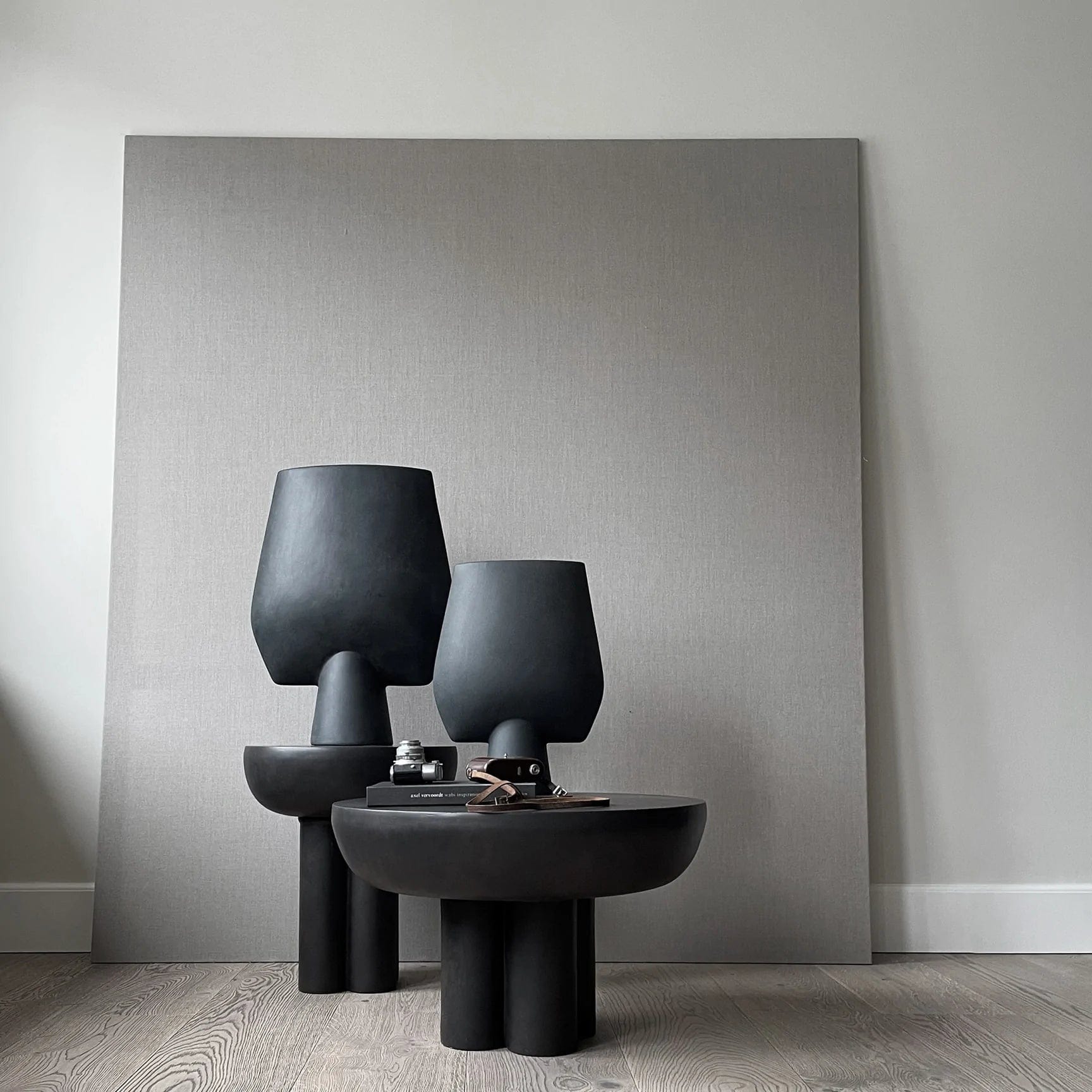 101 COPENHAGEN Coffee Table Τραπέζι Crown Table Tall Μαύρο Fiber concrete 101 COPENHAGEN