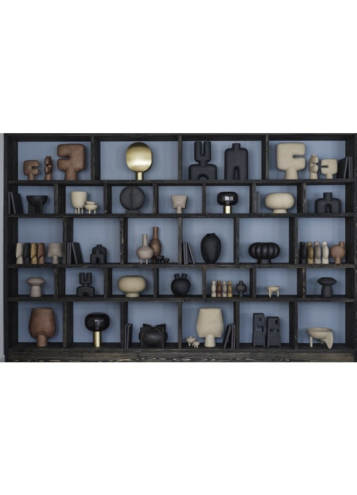 101 COPENHAGEN ΒΑΖΟ Διακοσμητικό Βάζο Kabin lamella Κεραμικό Μαύρο, Η23,5x35cm 101 COPENHAGEN