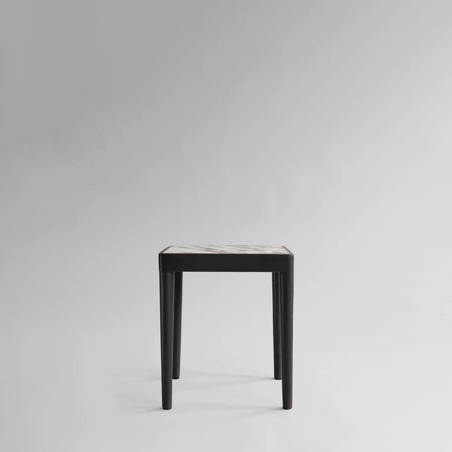 101 COPENHAGEN Τραπέζι Τραπέζι Tairu Table Calacatta Μάρμαρο Και Ινώδες Σκυρόδεμα Καφέ Σκούρο  L38xW38xH45cm 101 COPENHAGEN