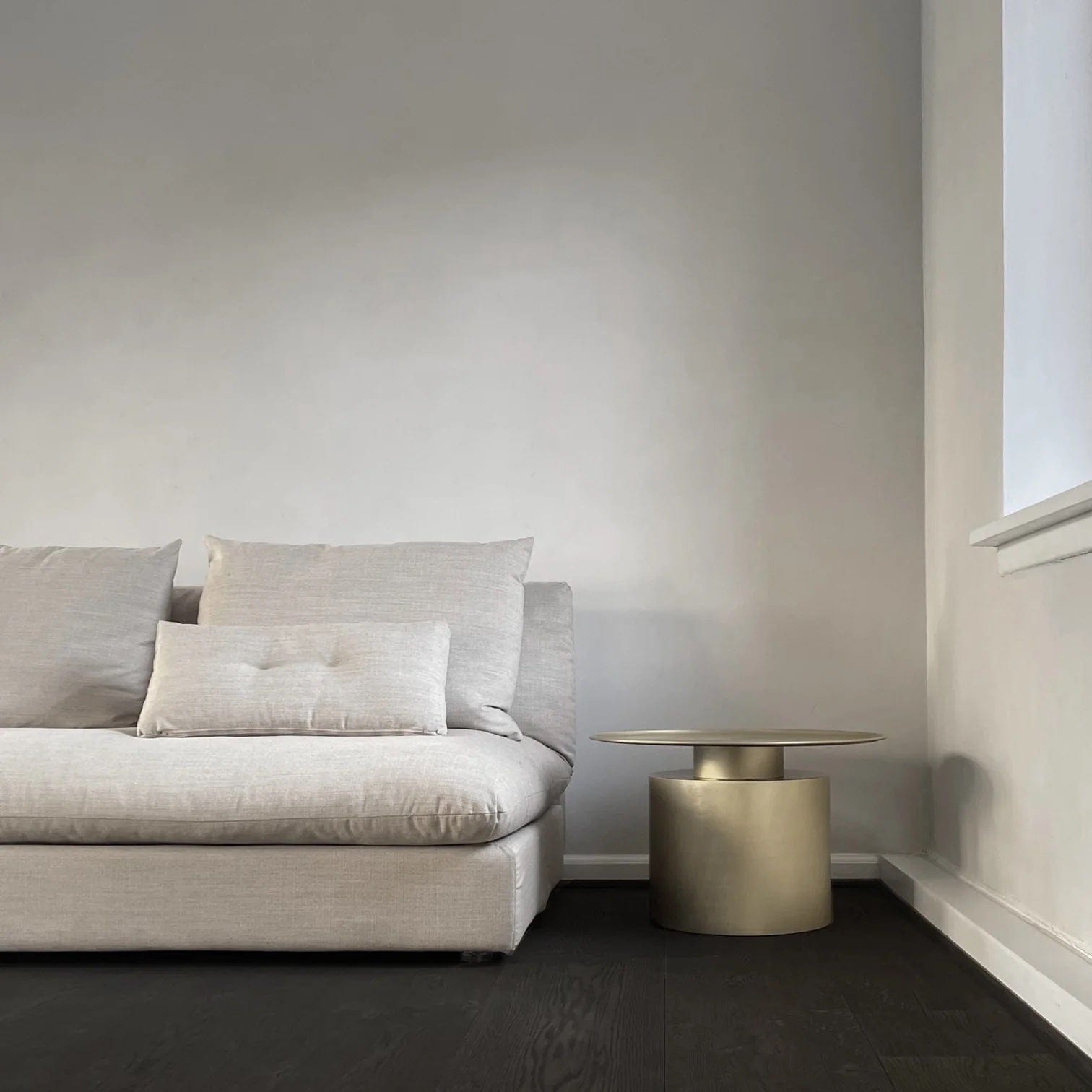 101 COPENHAGEN Coffee Table Τραπέζι Pillar Low Χρυσό Brass Plated Metal H41x65Ø 101 COPENHAGEN
