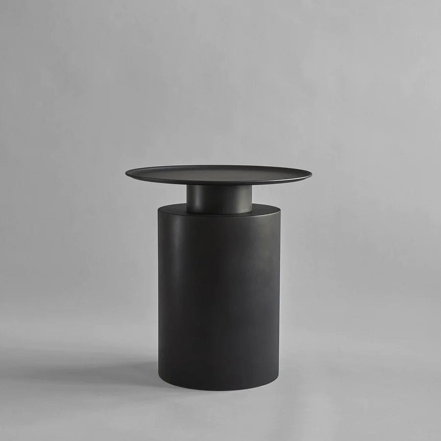 101 COPENHAGEN Coffee Table Τραπέζι Pillar Tall Μαύρο Plated Metal H50x45Ø 101 COPENHAGEN