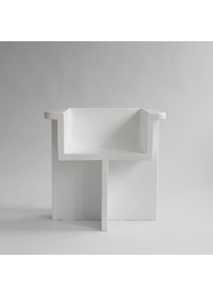 101 COPENHAGEN Καρέκλα Καρέκλα Τραπεζαρίας Brutus Άσπρη Σκυρόδεμα Από Ίνες H67.5xW68xD50 cm 101 COPENHAGEN