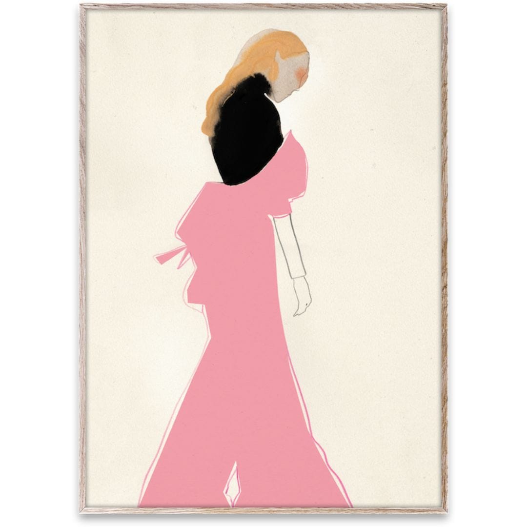 PAPER COLLECTIVE Poster Pink Dress Πόστερ Τοίχου Ροζ, 30x40 PAPER COLLECTIVE