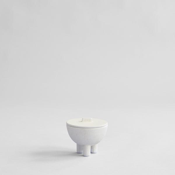 101 COPENHAGEN Διακοσμητικo Μπολ Duck Jar, Μedio Κεραμικό Διακοσμητικό Δοχείο με Καπάκι Άσπρο, 10x12x12cm 101 COPENHAGEN