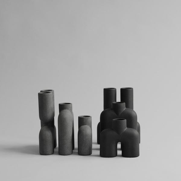 101 COPENHAGEN Βάζο Βάζο, Cobra Tall Μini, Κεραμικό, Μαύρο, 23x65x19cm, 101 COPENHAGEN