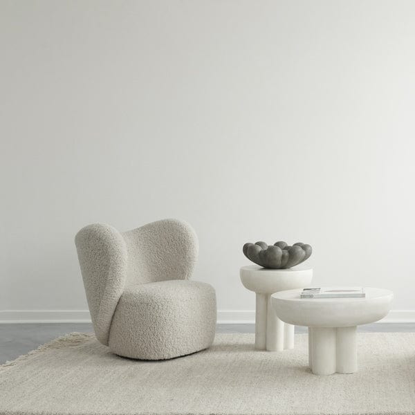 101 COPENHAGEN Coffee Table Tραπέζι Crown Table T Low Λευκό, Fiber Concrete 41x65x65cm 101 COPENHAGEN