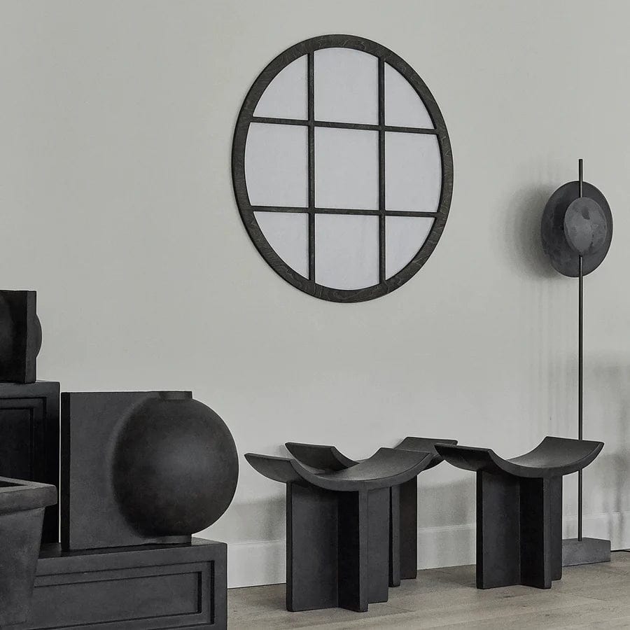 101 COPENHAGEN Σκαμπό Σκαμπό Brutus Σκούρο Καφέ-Μαύρο Σκυρόδεμα Από Ίνες L60xW25xH50 101 COPENHAGEN