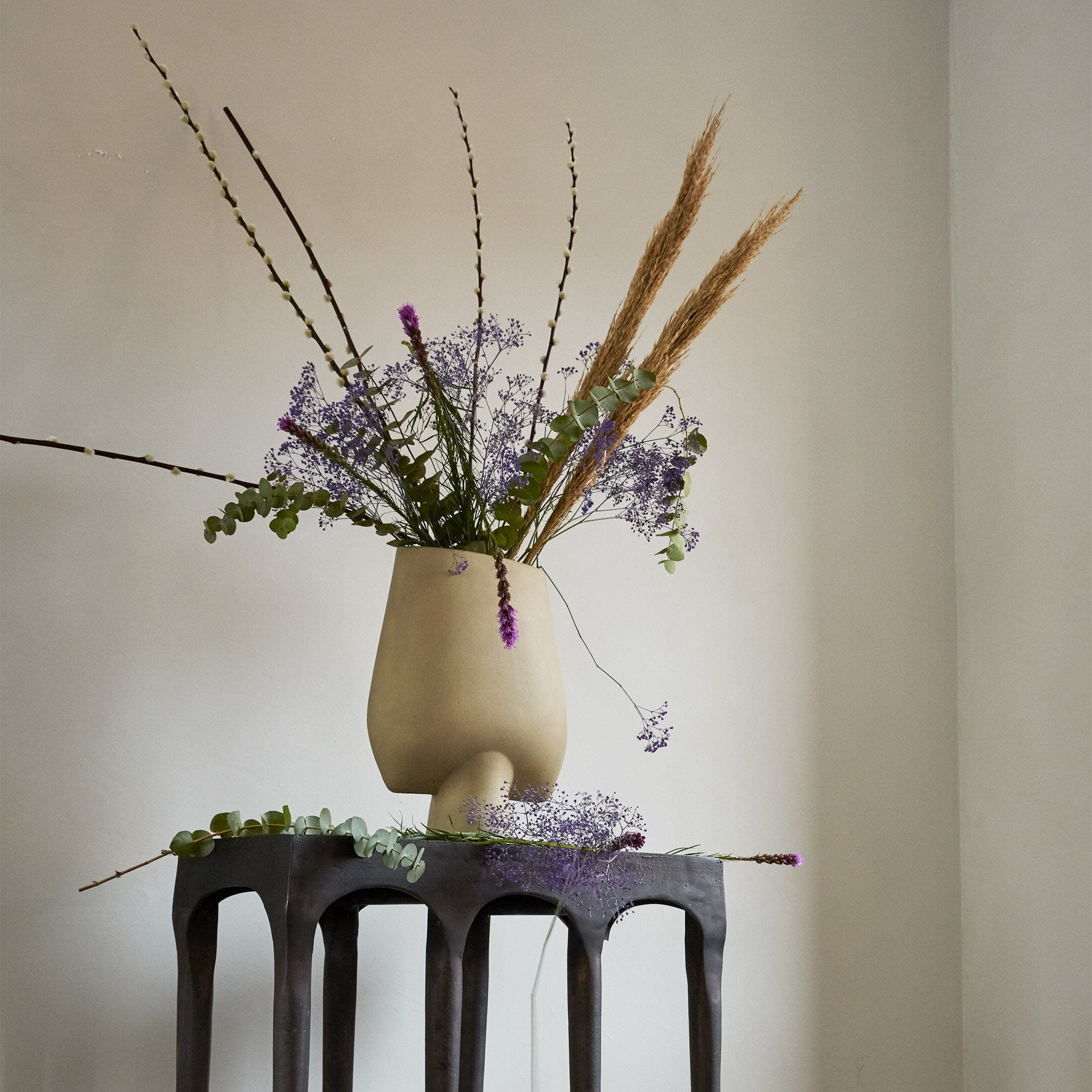 101 COPENHAGEN Βάζο Βάζο, Sphere Square, Big, Μπεζ, Κεραμικό, 43,5x17x33,5 cm, 101 COPENHAGEN