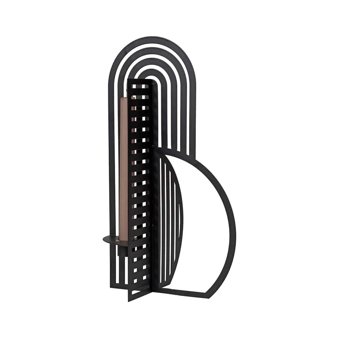 KRISTINA DAM studio Κηροπήγιο Κηροπήγιο, Shadow, W17XL20XH37CM, Μαύρο, Μεταλλικό, KRISTINA DAM studio