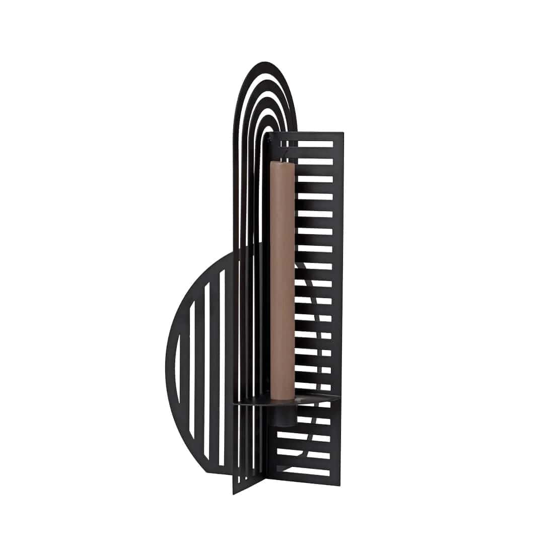 KRISTINA DAM studio Κηροπήγιο Κηροπήγιο, Shadow, W17XL20XH37CM, Μαύρο, Μεταλλικό, KRISTINA DAM studio