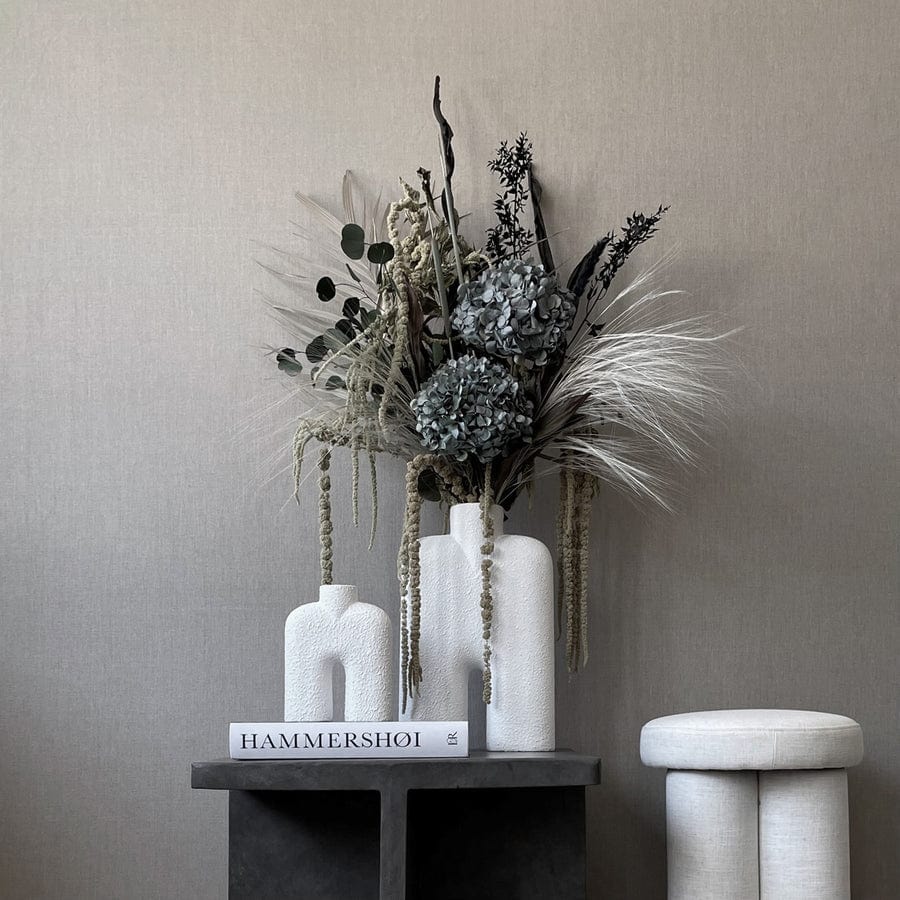 101 COPENHAGEN Βάζο Βάζο, Cobra Tall Medio, Κεραμικό, Bubble Λευκό, 45x10x28cm, 101 COPENHAGEN