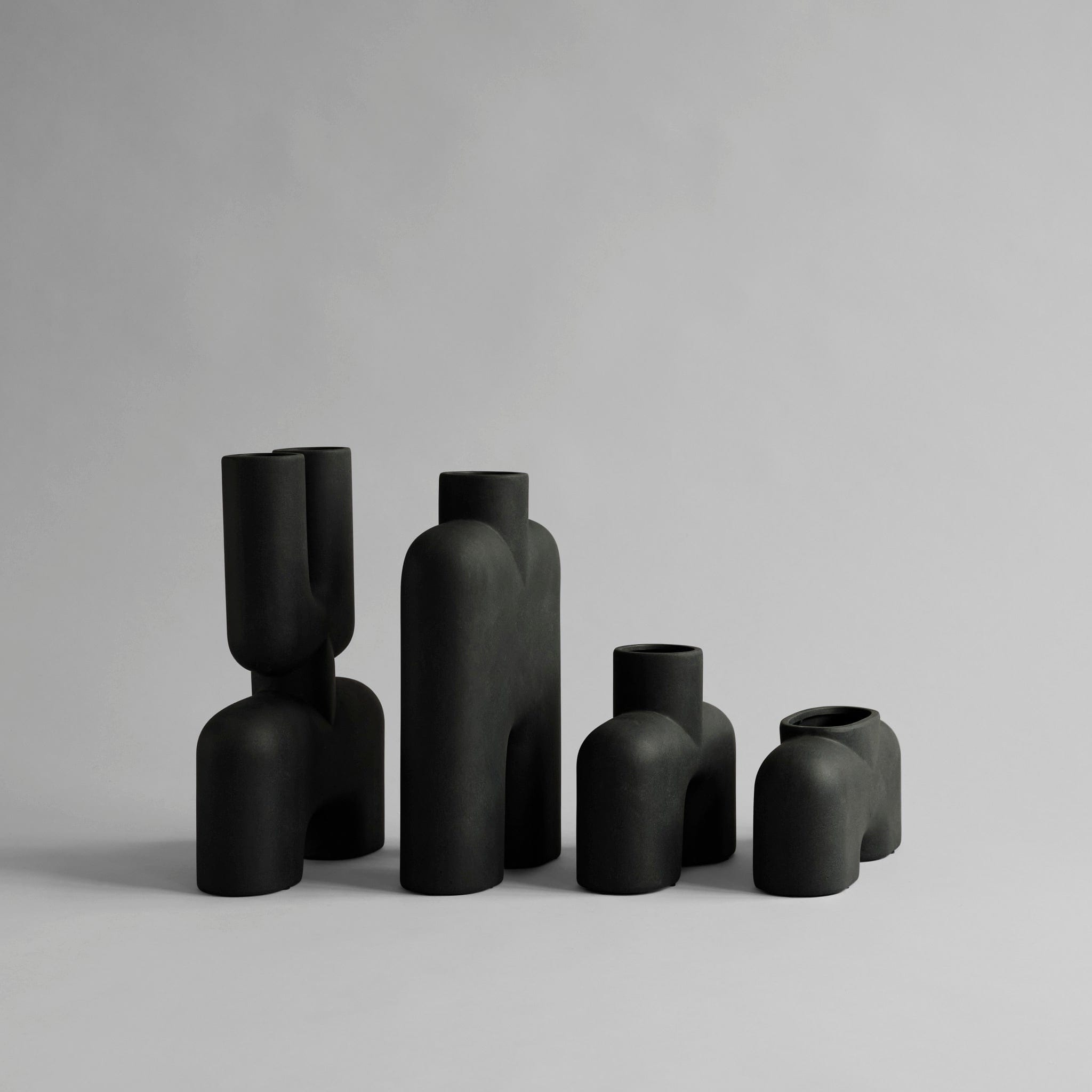 101 COPENHAGEN Βάζο Βάζο, Cobra Tall Medio, Κεραμικό, Καφέ-Μαύρο, 28x10x45cm 101 COPENHAGEN