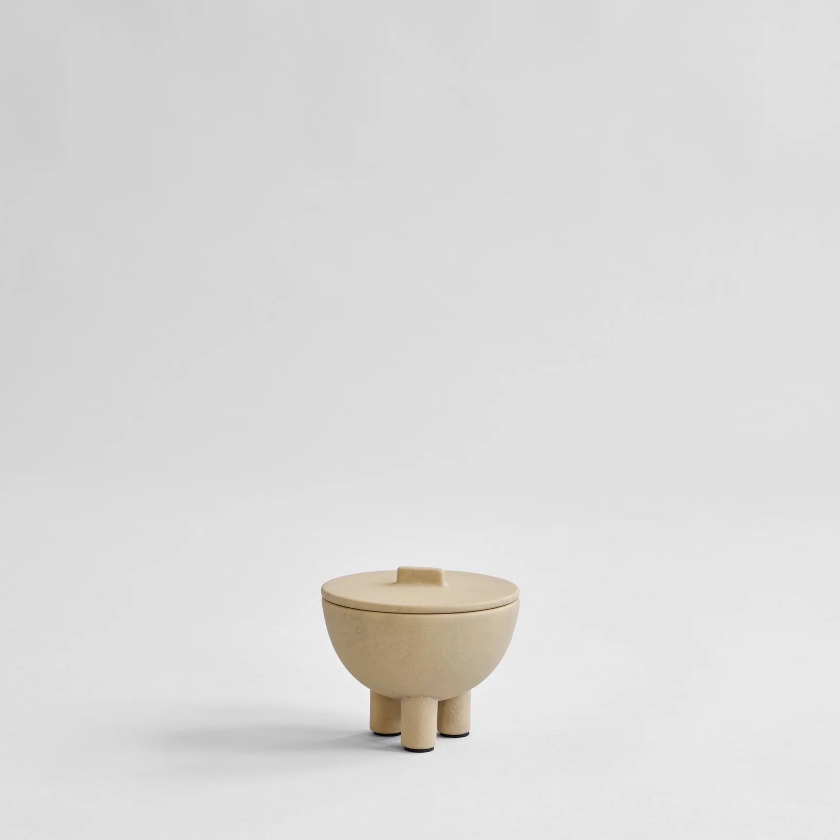 101 COPENHAGEN Διακοσμητικo Μπολ Duck Jar, Medio Κεραμικό Διακοσμητικό Δοχείο με Καπάκι Μπεζ10x12x12cm,101 COPENHAGEN