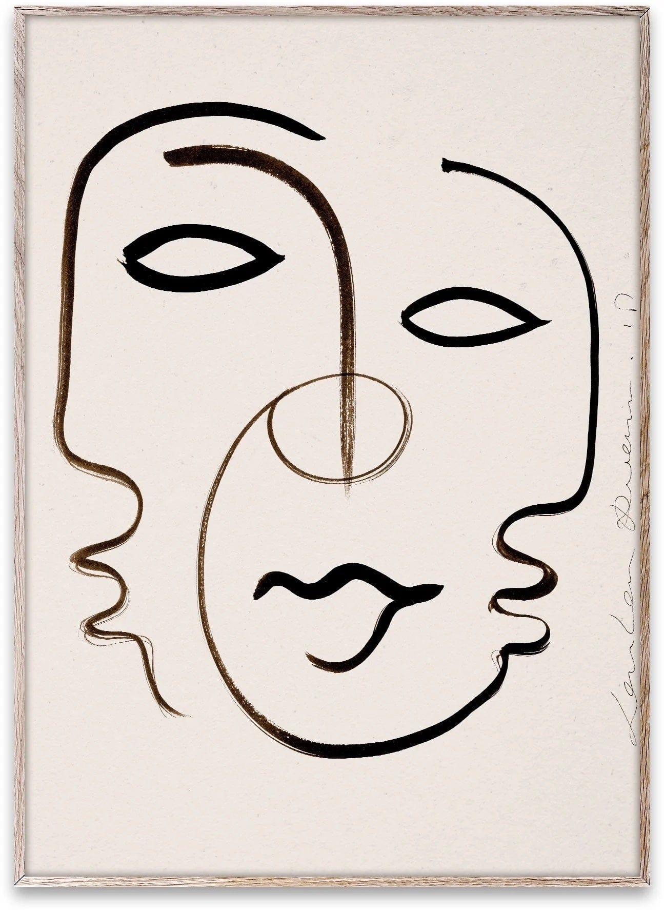 PAPER COLLECTIVE Poster Πόστερ,  We Are One, 30x40, Μπεζ/Μαύρο, Sustainable Paper, PAPER COLLECTIVE