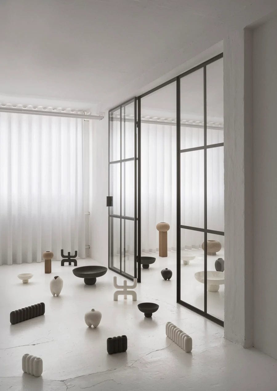 101 COPENHAGEN Βάζο Kabin Shisen Βάζο Κεραμικό Μπεζ L35xW35xH23,5cm 101 COPENHAGEN