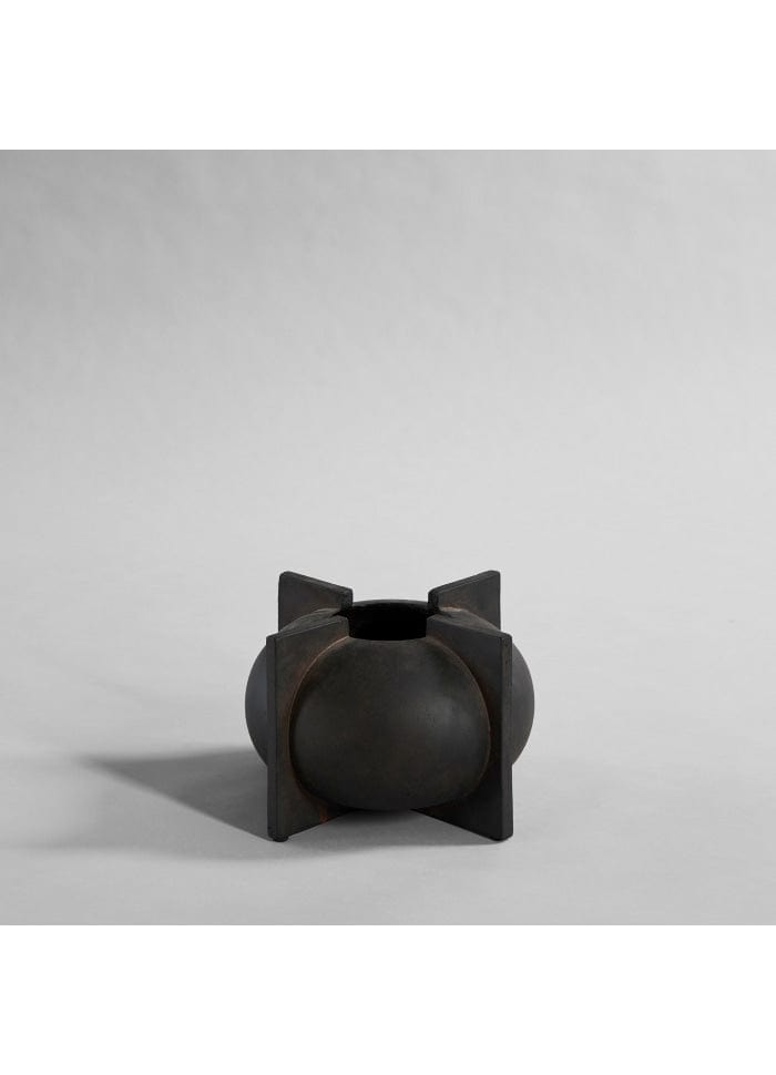101 COPENHAGEN Βάζο Βάζο Kyoto Mini Κεραμικό Μαύρο/Καφέ 13.5x25x25cm 101 COPENHAGEN