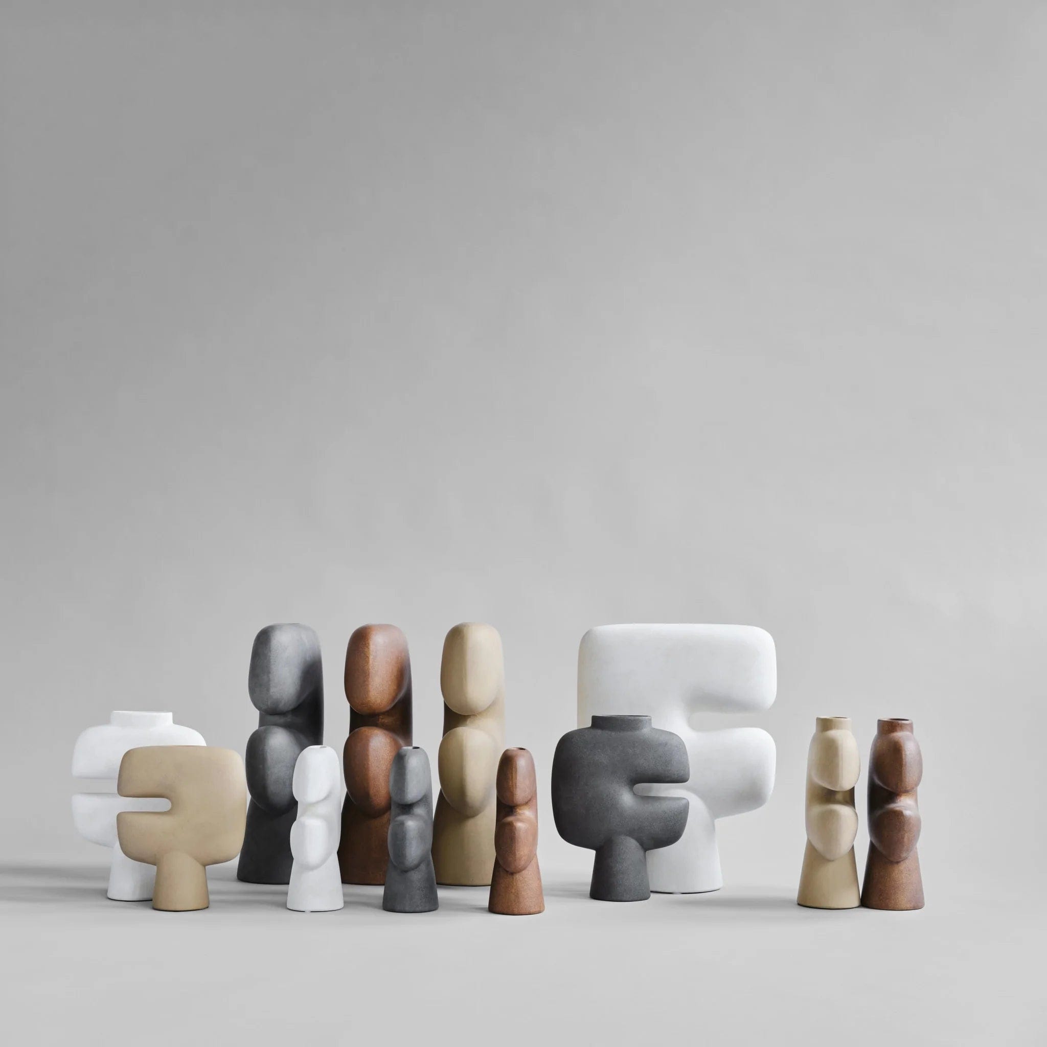 101 COPENHAGEN Βάζο Βάζο, Tribal, Medio Γκρί, Κεραμικό, 30x9x22,5cm, 101 COPENHAGEN