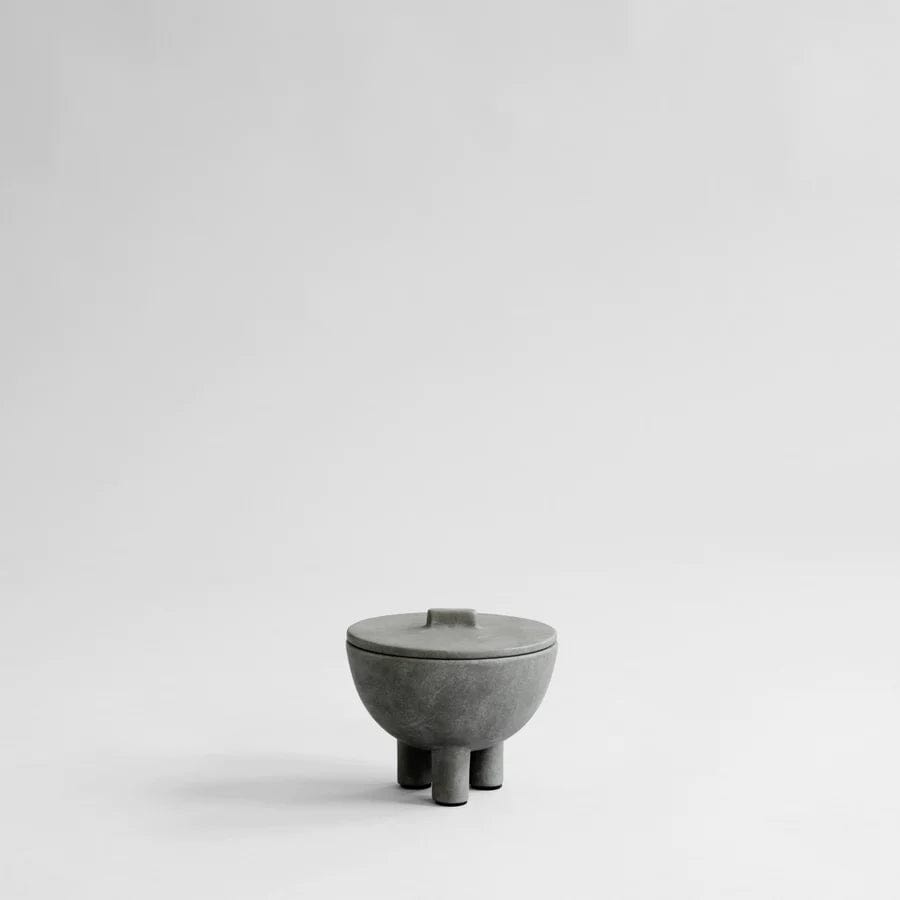 101 COPENHAGEN Διακοσμητικo Μπολ Duck Jar, Medio Κεραμικό Διακοσμητικό Δοχείο με Καπάκι Σκούρο Γκρι 10x12x12cm,101 COPENHAGEN