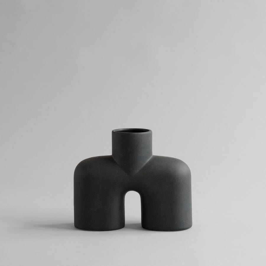 101 COPENHAGEN Βάζο Βάζο, Cobra Uno Medio, Κεραμικό Καφέ/Μαύρο, 25x10x30cm, 101 COPENHAGEN