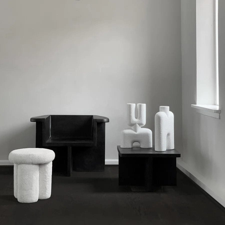 101 COPENHAGEN Coffee Table Τραπέζάκι Σαλονιού Brutus Σκούρο Καφέ-Μαύρο Σκυρόδεμα Από Ίνες H36xW60xL60 cm 101 COPENHAGEN
