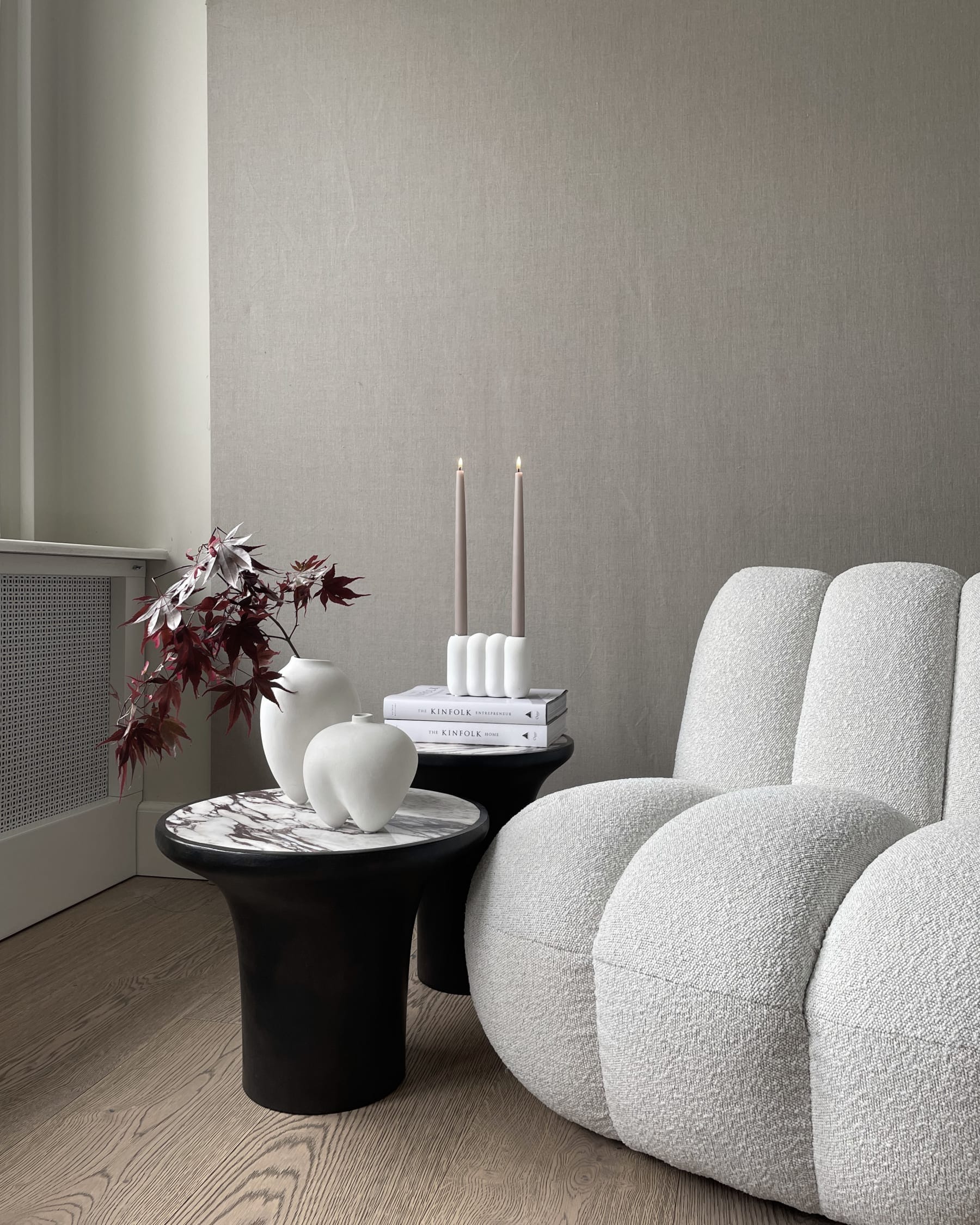 101 COPENHAGEN Κηροπήγιο Κηροπήγιο Tube Mini Kεραμικό Άσπρο L14.5xW6xH11cm, 101COPENHAGEN