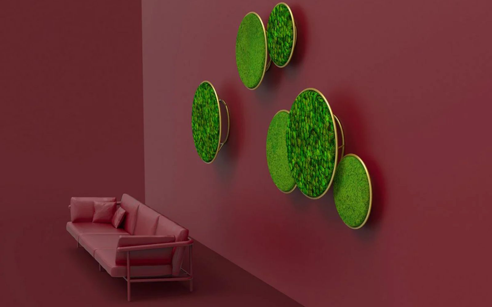 Ζωντανοί πράσινοι τοίχοι στη διακόσμηση