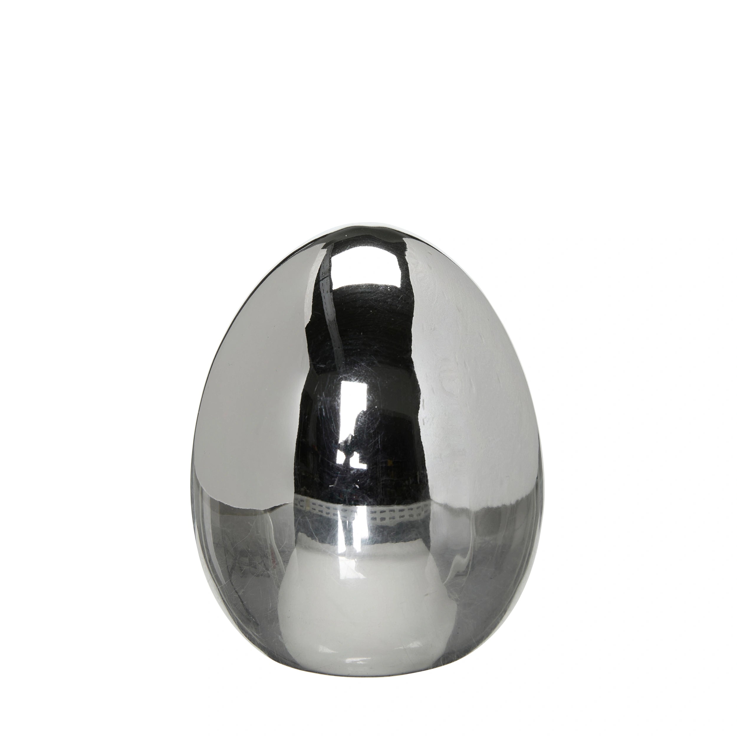 Διακοσμητικά Πασχαλινά Αυγά Tessa - Δολομίτης Ασημί Σετ Των 3 τμχ 7 x 9 6 x 8 4 x 6 cm HintsDeco
