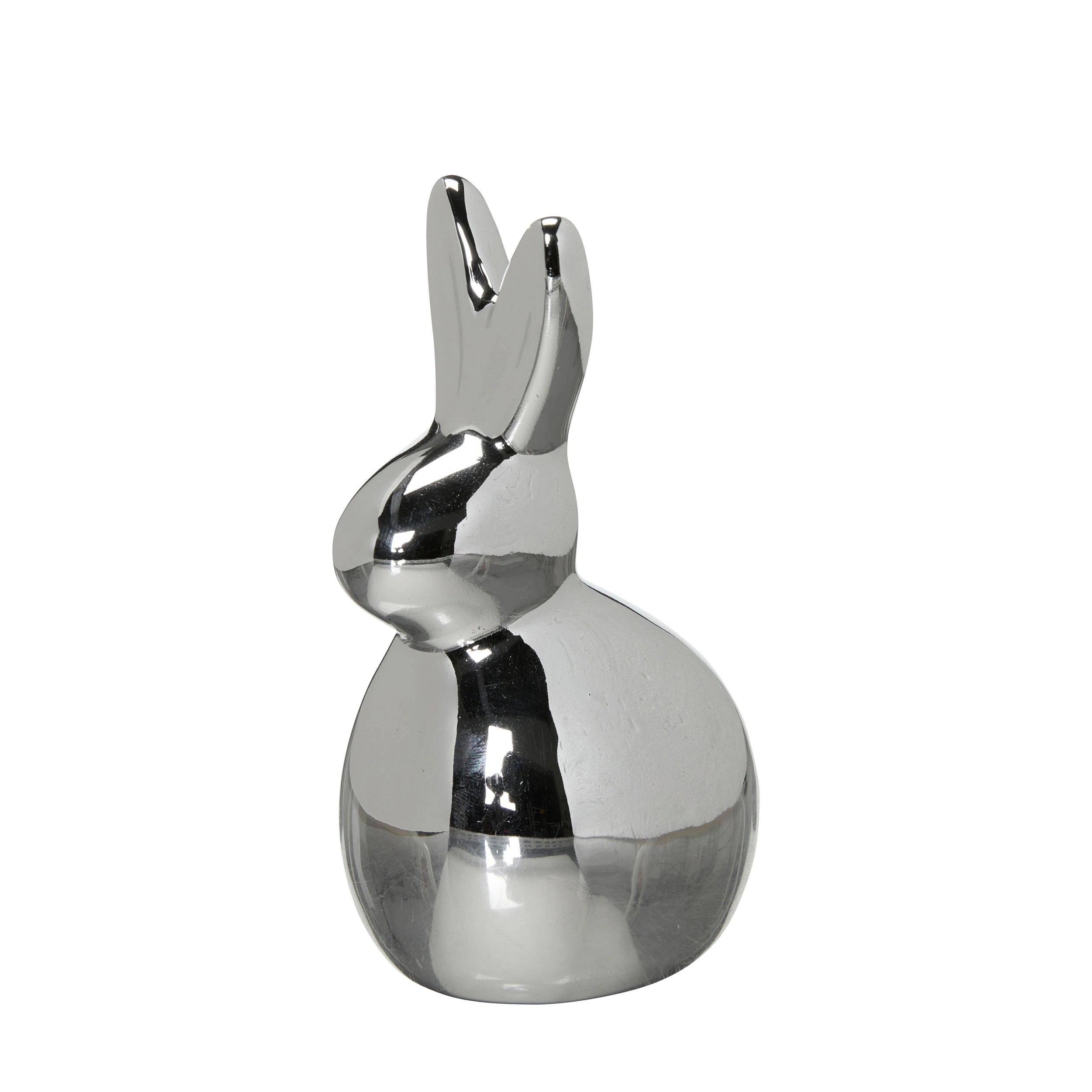 Πασχαλινό Διακοσμητικό Σπιτιού Tessa Rabbit - Δολομίτης Ασημί 7 x 8 x 12 cm HintsDeco