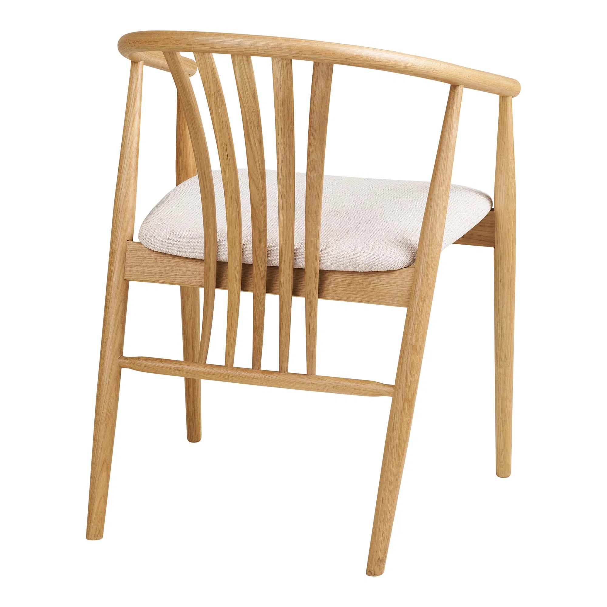 Καρέκλα Τραπεζαρίας Agustin - Ξύλο Δρυός Ύφασμα Φυσική Απόχρωση W57 x H78 x L54 cm HOUSE NORDIC