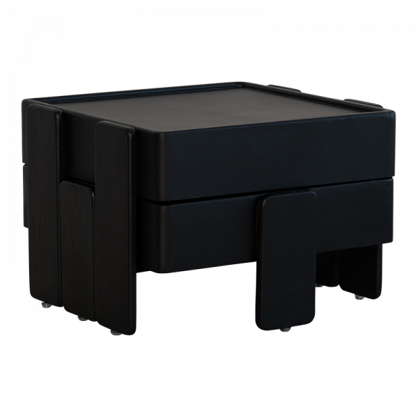 Urban Nature Culture Amsterdam Τραπέζι Τραπέζι 3 τμχ Nido Ξύλο Sunkay Μαύρο 42x42χ40 cm 101 COPENHAGEN