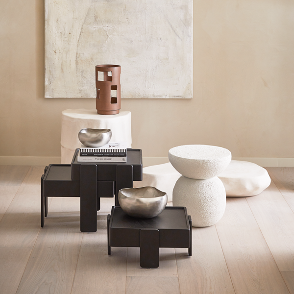 Urban Nature Culture Amsterdam Τραπέζι Τραπέζι 3 τμχ Nido Ξύλο Sunkay Μαύρο 42x42χ40 cm 101 COPENHAGEN