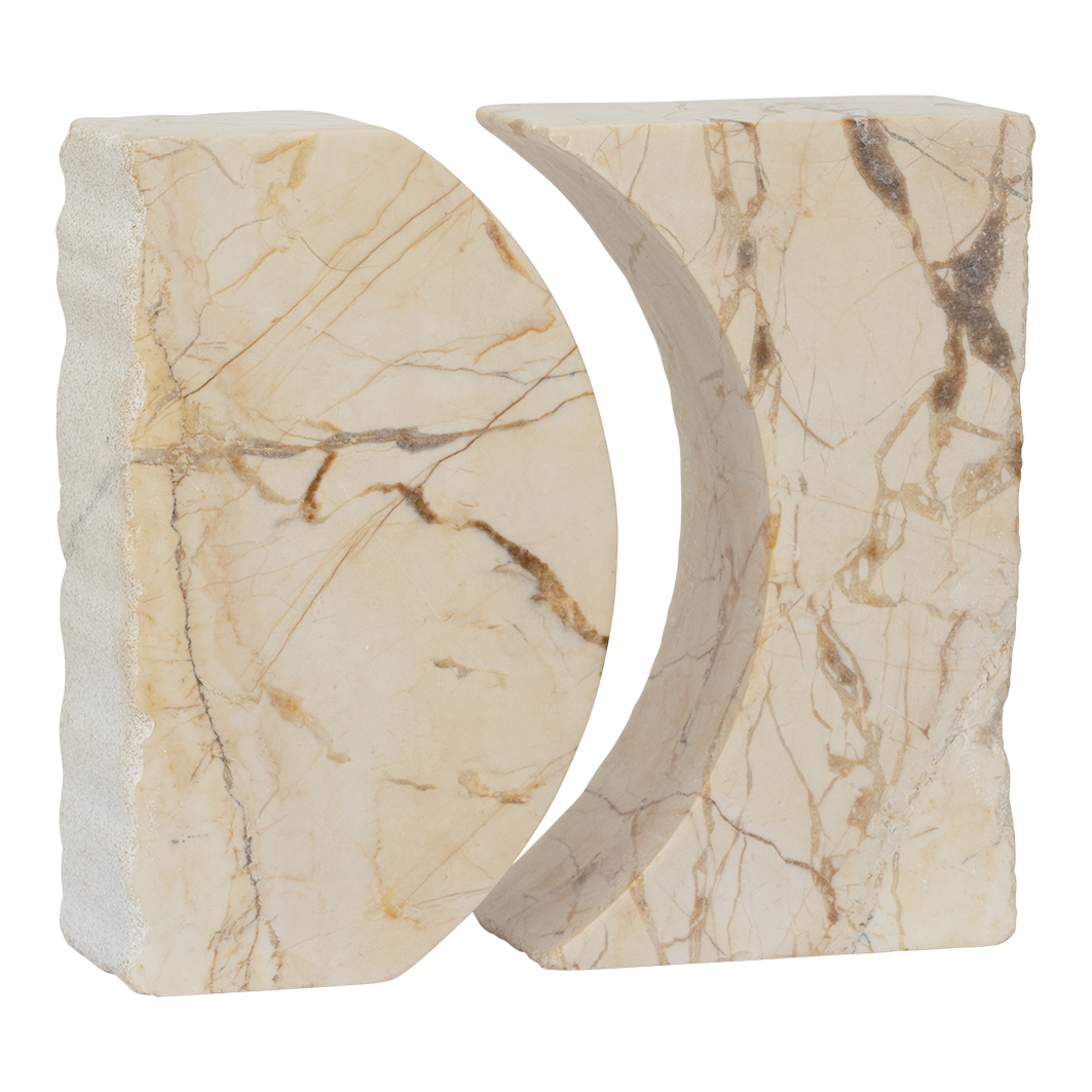 Διακοσμητικά Runda - Μάρμαρο Φυσική Απόχρωση Σετ Των 2 τμχ 20,5 x 7,5 x 22 cm Urban Nature Culture Amsterdam 