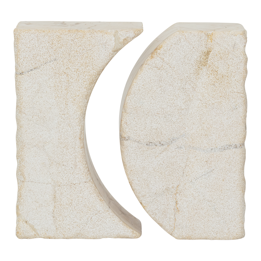 Διακοσμητικά Runda - Μάρμαρο Φυσική Απόχρωση Σετ Των 2 τμχ 20,5 x 7,5 x 22 cm Urban Nature Culture Amsterdam 