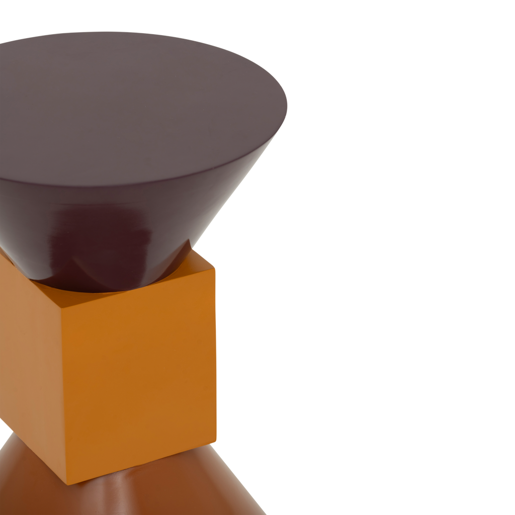 Urban Nature Culture Amsterdam Βοηθητικό Τραπέζι Βοηθητικό Τραπέζι Smuk - Mango Wood Καφέ Πορτοκαλί Μωβ Ø30 x H42 cm URBAN NATURE CULTURE AMSTERDAM