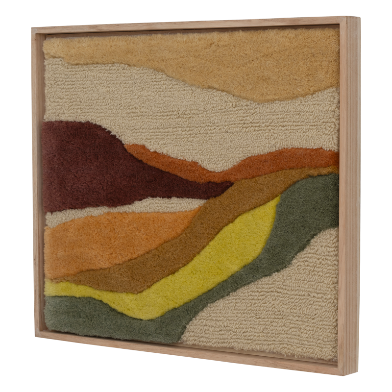 Πίνακας VUORI - Ξύλινο Πλαίσιο/ Cotton - Wool Πολύχρωμος  60 x 51.5 x 5 CM Urban Nature Culture Amsterdam
