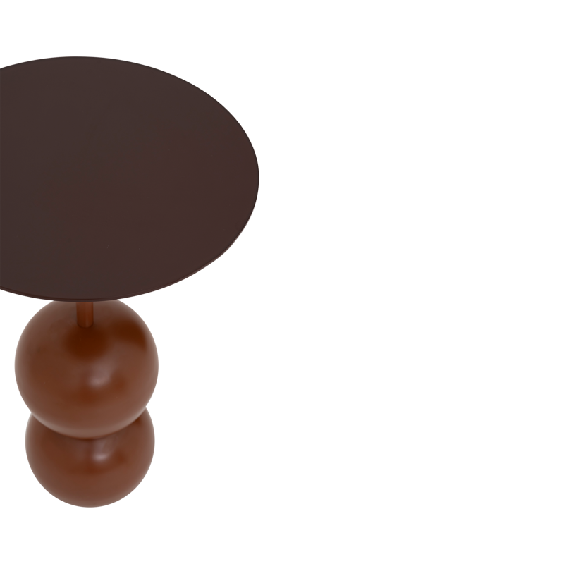 Βοηθητικό Τραπέζι Sibi - Αλουμίνιο Γυαλί Καφέ Ø34 x H58 cm Urban Nature Culture Amsterdam