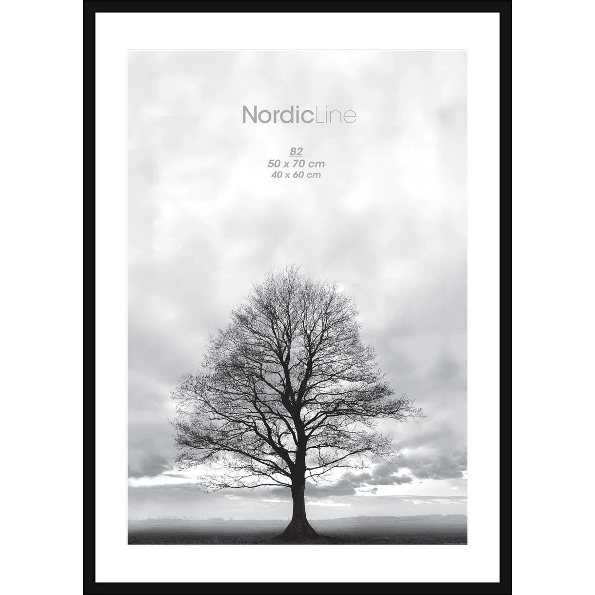 INCADO Κορνίζα Κορνίζα Nordic Line Slim  Modern Safety PLΜαύρο Ξύλο Ακ. Γυαλί 40x50 cm INCADO